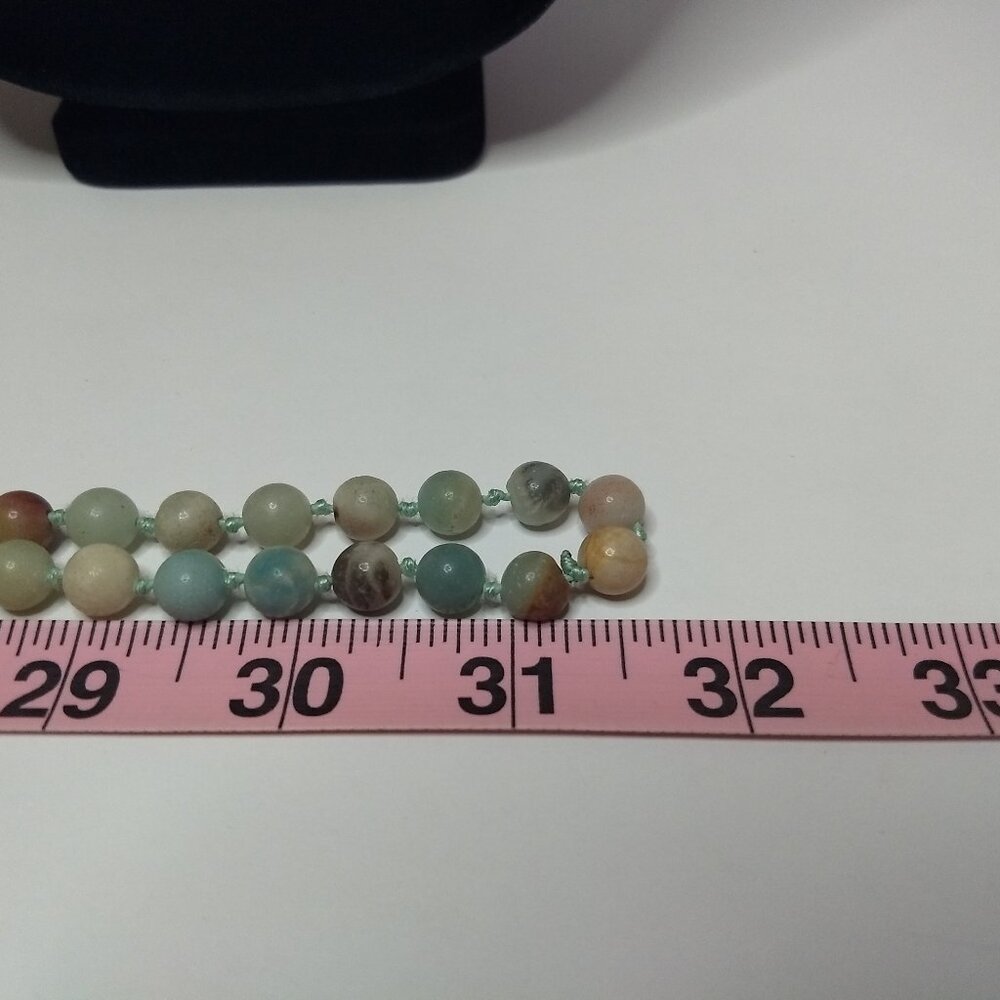 Stone Round Bead Necklace & Bracelet Lot Multicolor 2 Necklaces 3 Bracelets Boho - Picture 11 of 11